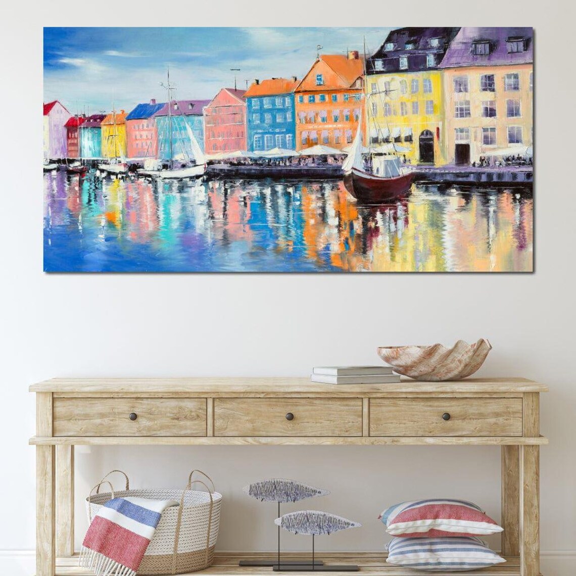 Copenhagen Nyhavn Harbor Colorful Sailboat Danish Coastal Poster - Image 4