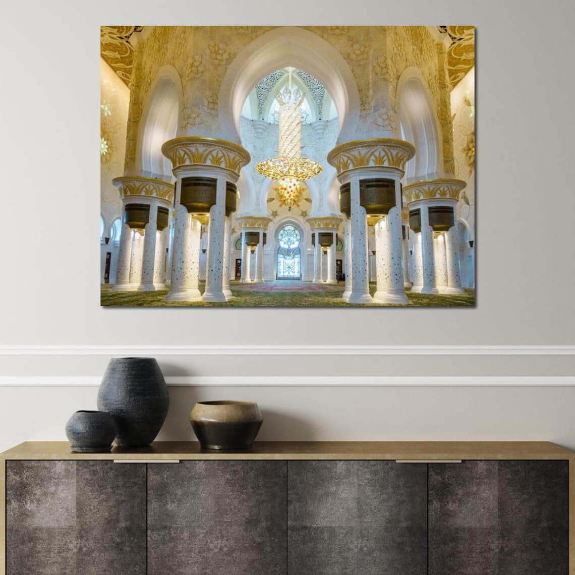 Sheikh Zayed Grand Mosque, Islamic Patterns Wall Art Print - Image 4