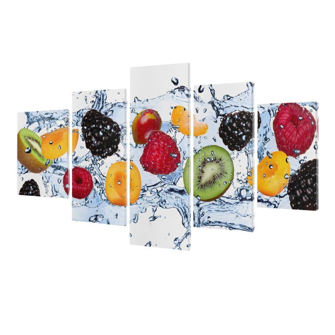 Fresh Fruits Colorful Wall Art For Kitchen Decor Vegan Vegetarian Friendly Multicolor Print By Nichecanvas - Image 3