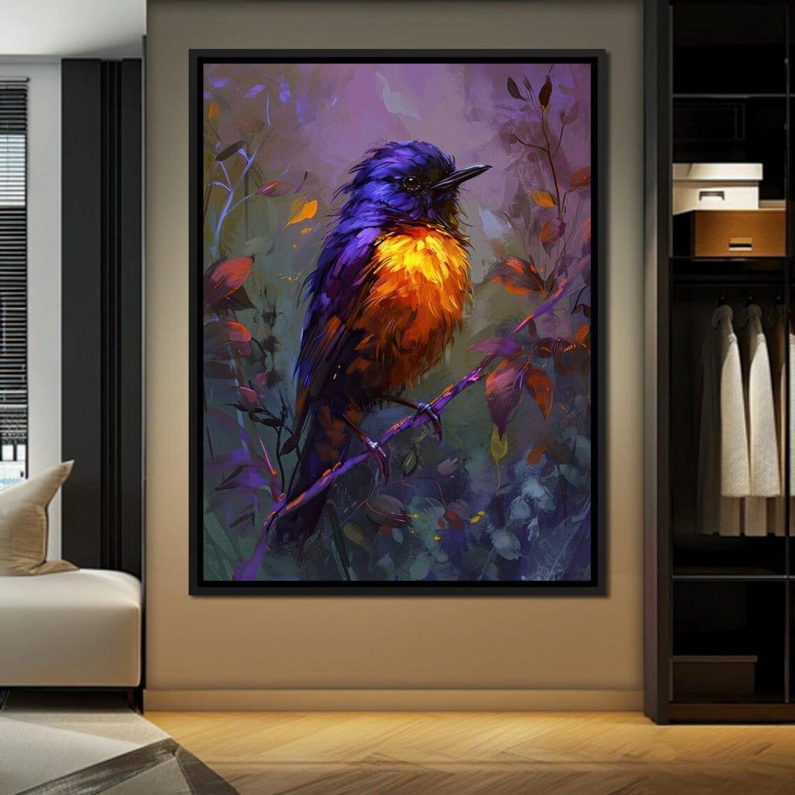 Twilight Bird Wildlife Art Print, Colorful Nature Decor - Image 4