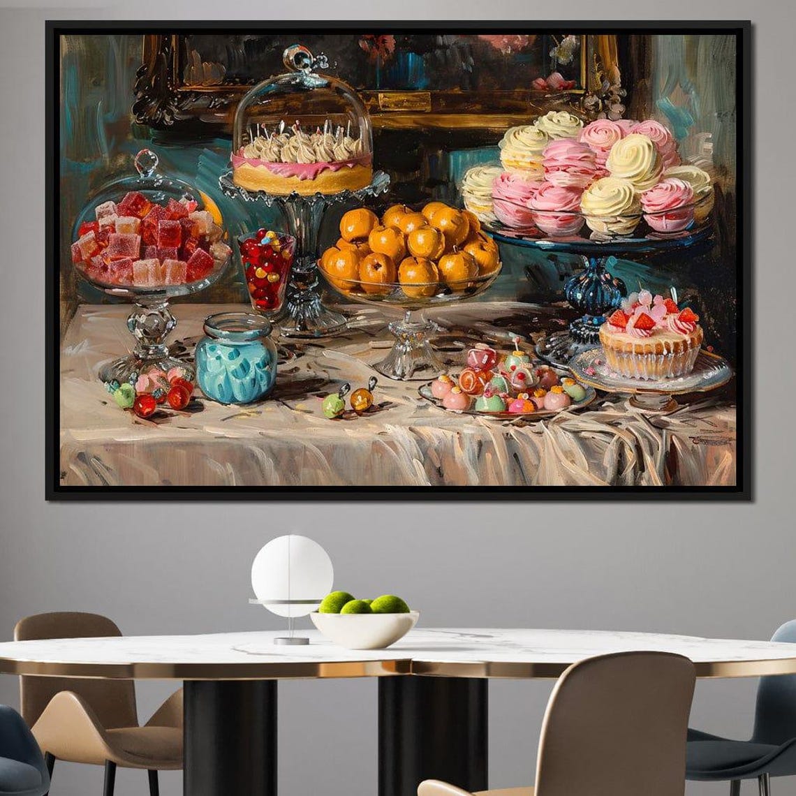 Lavish Dessert Table Cakes Cupcakes Candy Pastel Still Life Art Print - Image 4