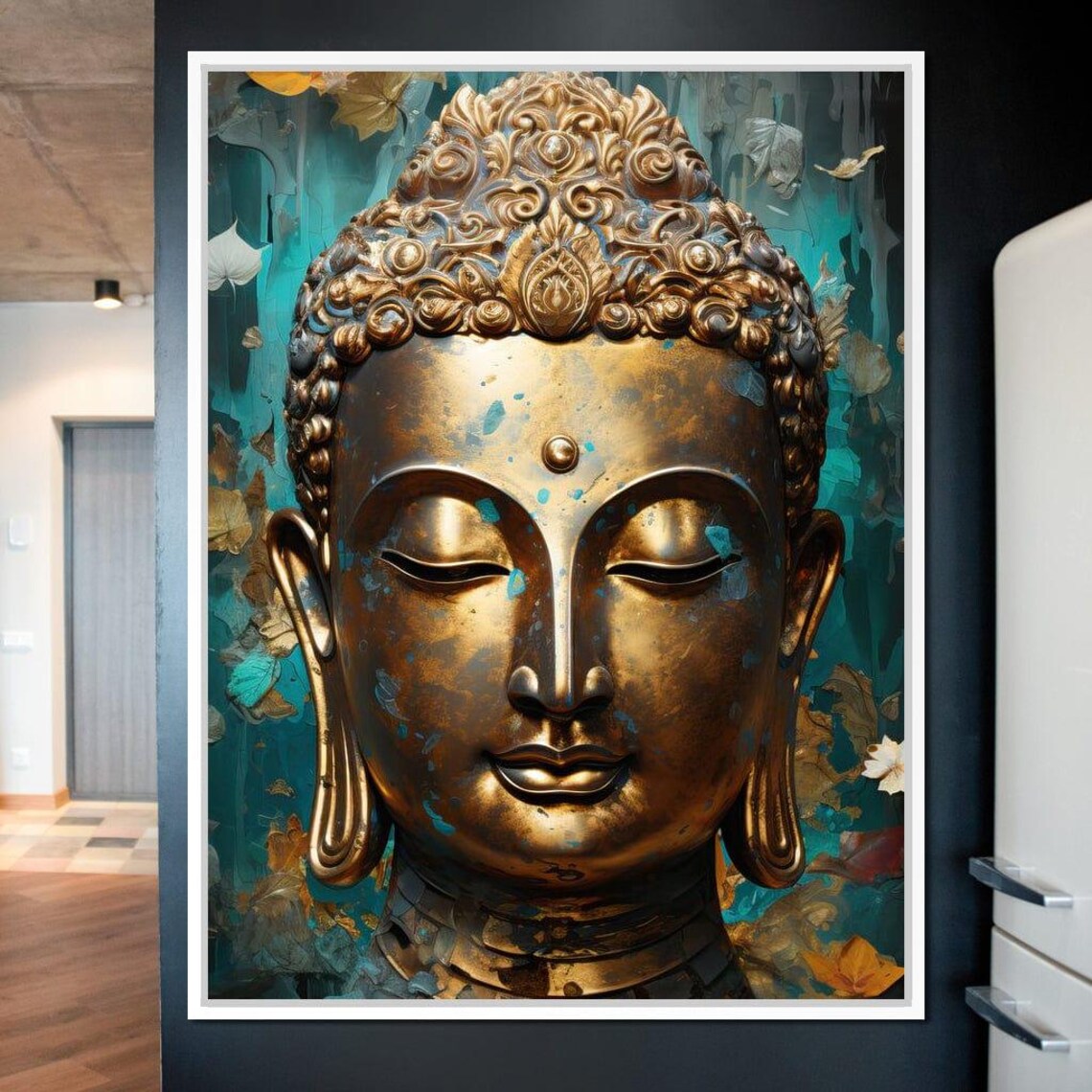 Buddha's Visage Meditation Wall Art, Zen Artwork - Image 3