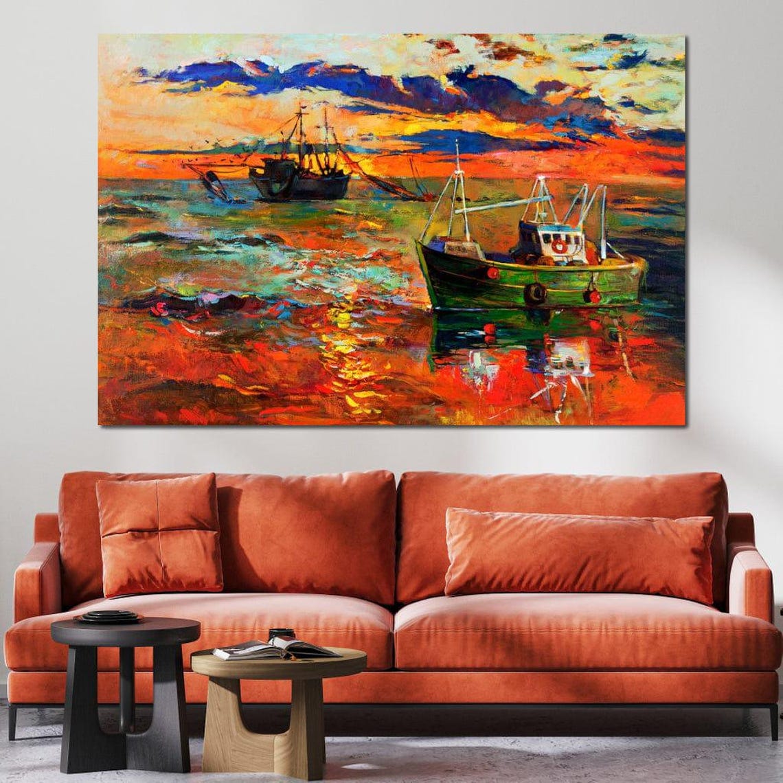 Fishing Boats - Coastal Art Print - Image 3