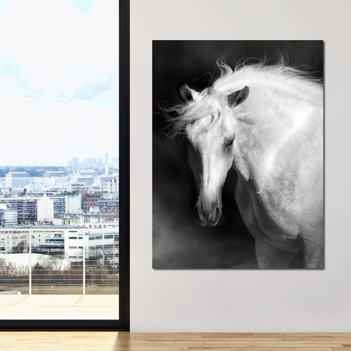 Majestic Horse, Black And White Art Print - Image 2