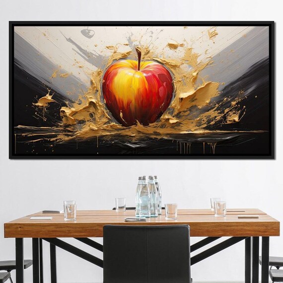 Golden Harvest Symphony Fruit Art Colorful Home Decor Gourmet Kitchen Wall Art Contemporary Dining Room Decor By Nichecanvas