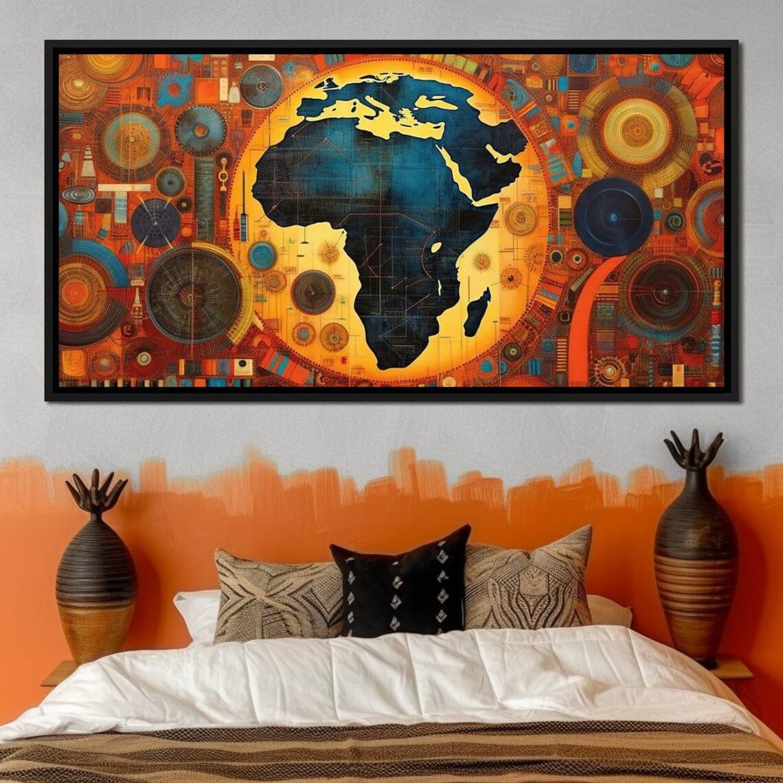 My World Africa Sakeem Gibbs Map Art Print