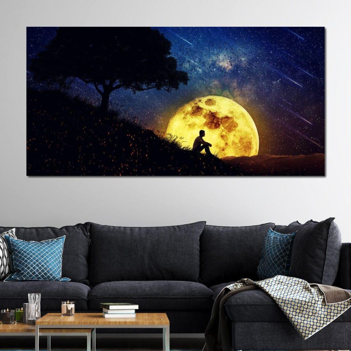 Otherworldly Night Scene, Surreal Art Print - Image 2
