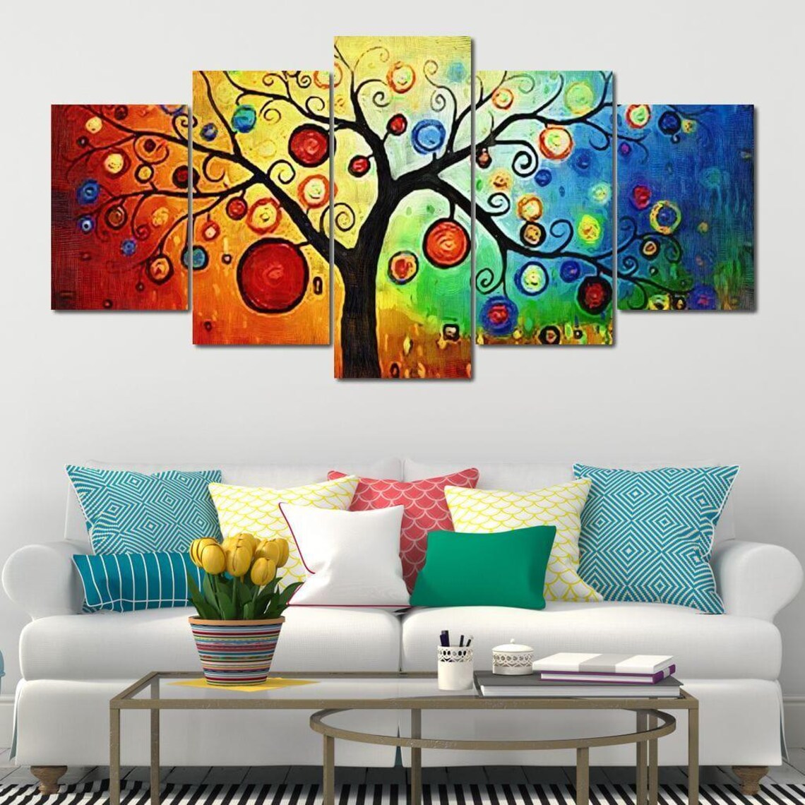 Psychedelic Tree, Vibrant Nature Art Print