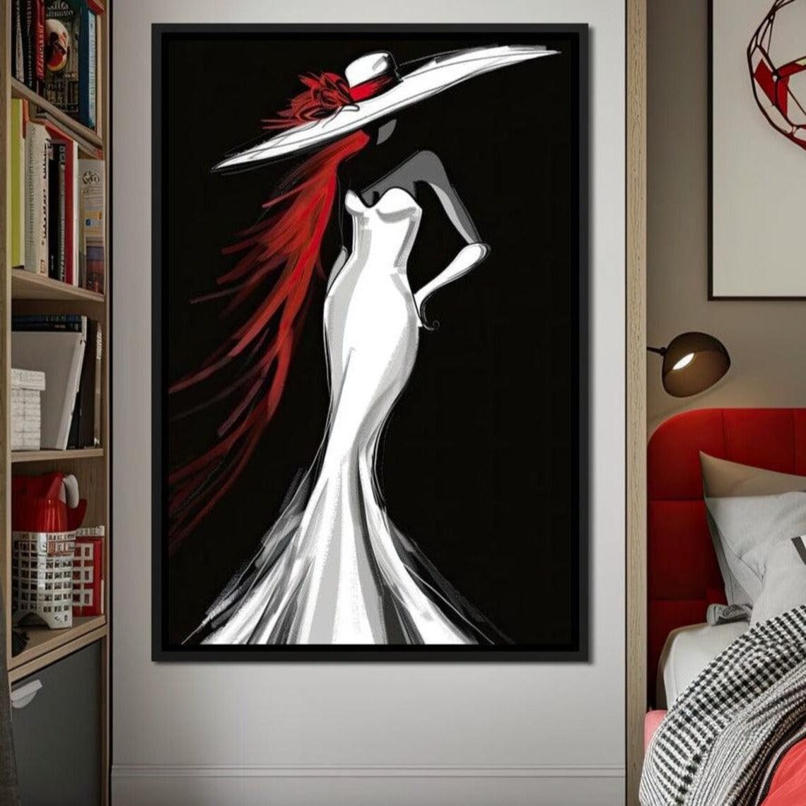 White Dress Flamenco, Elegant Dance Art Print - Image 3