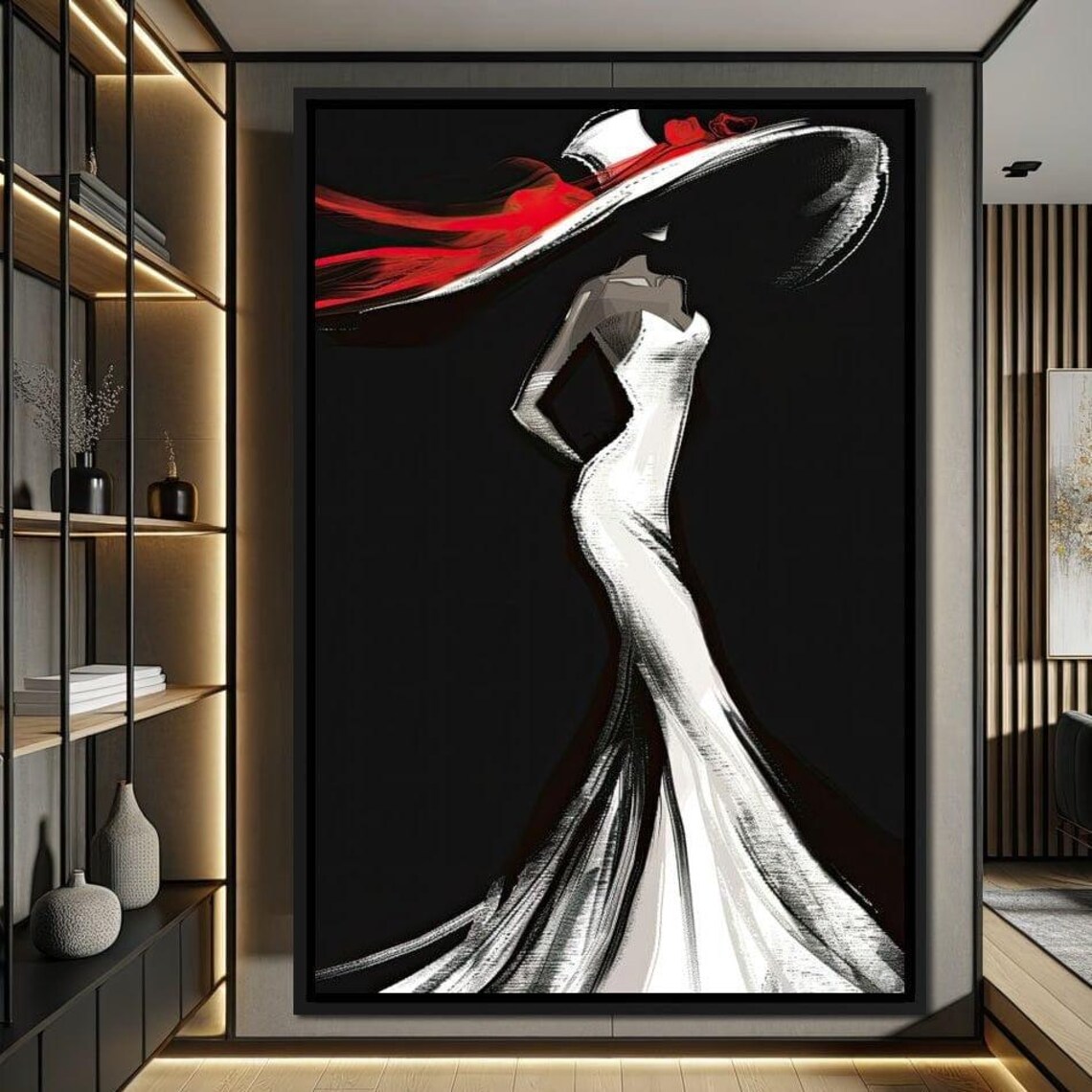 The White Dress Elegant Silhouette