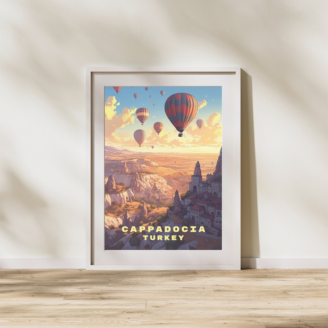 Cappadocia Turkey Hot Air Balloons Over Sunrise Valleys Travel Poster - Image 2