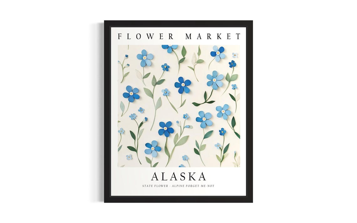 March Birth Flower Daffodil Flower Market Style Wall Decor Poster