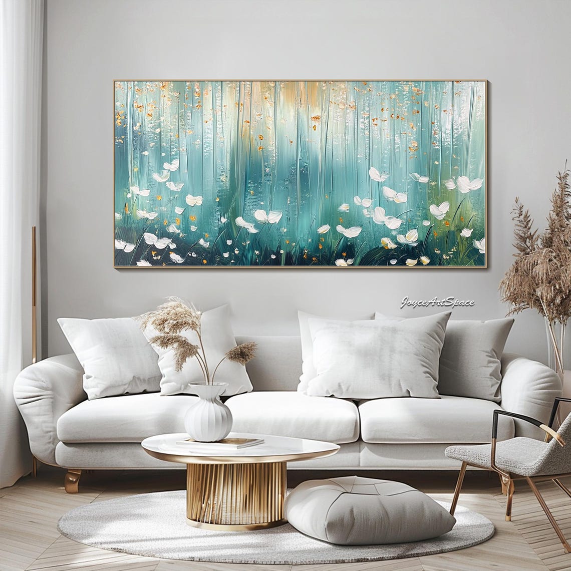 Abstract Forest Oil Painting On Original Abstract Textured Wall Art Large Green Wall Art Living Room Wall Art Wonderland Oil Painting - Image 5