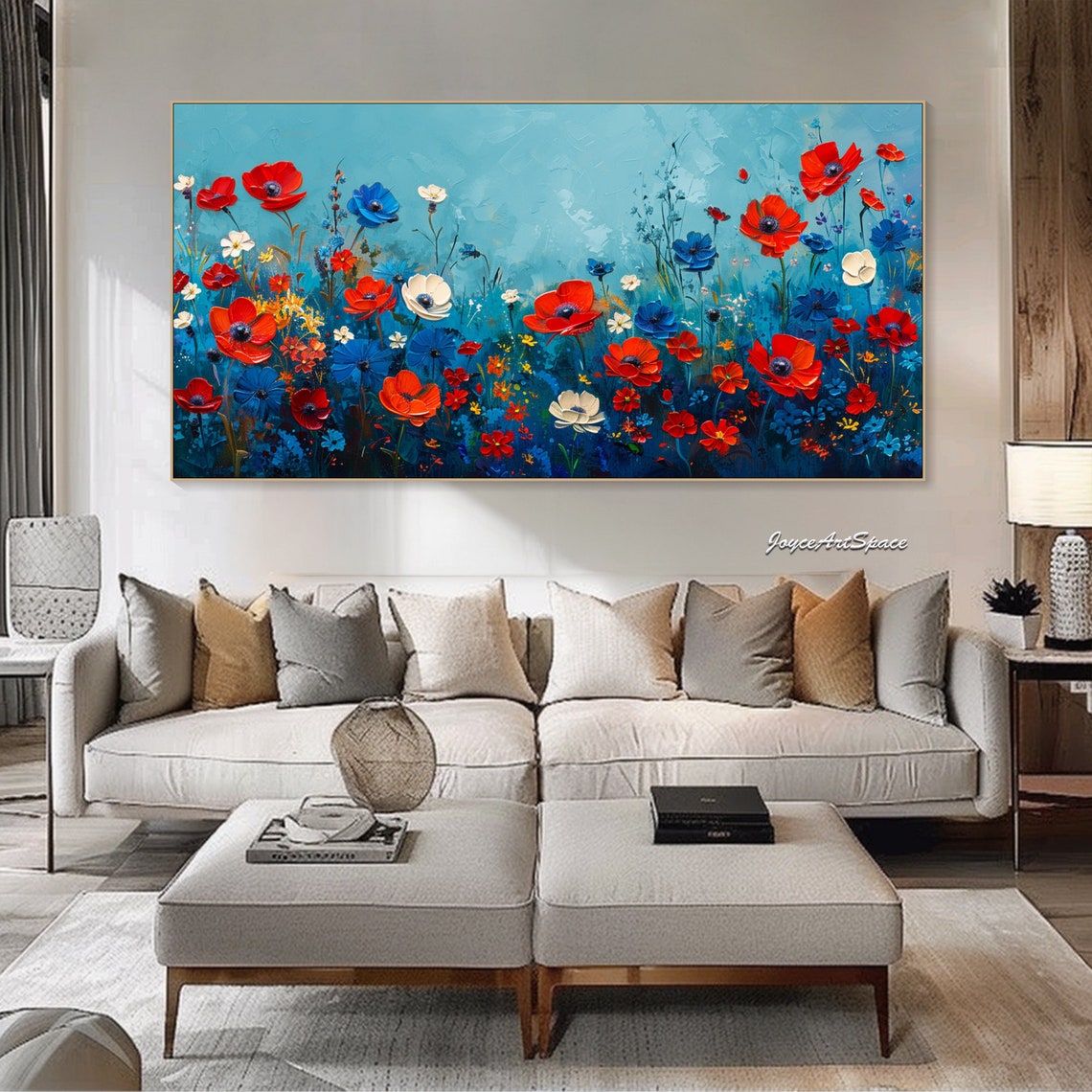 Floral Wall Art Original Flower Painting On Textured Wall Art Abstract Oil Painting Living Room Wall Art Colorful Acrylic Paintings - Image 4
