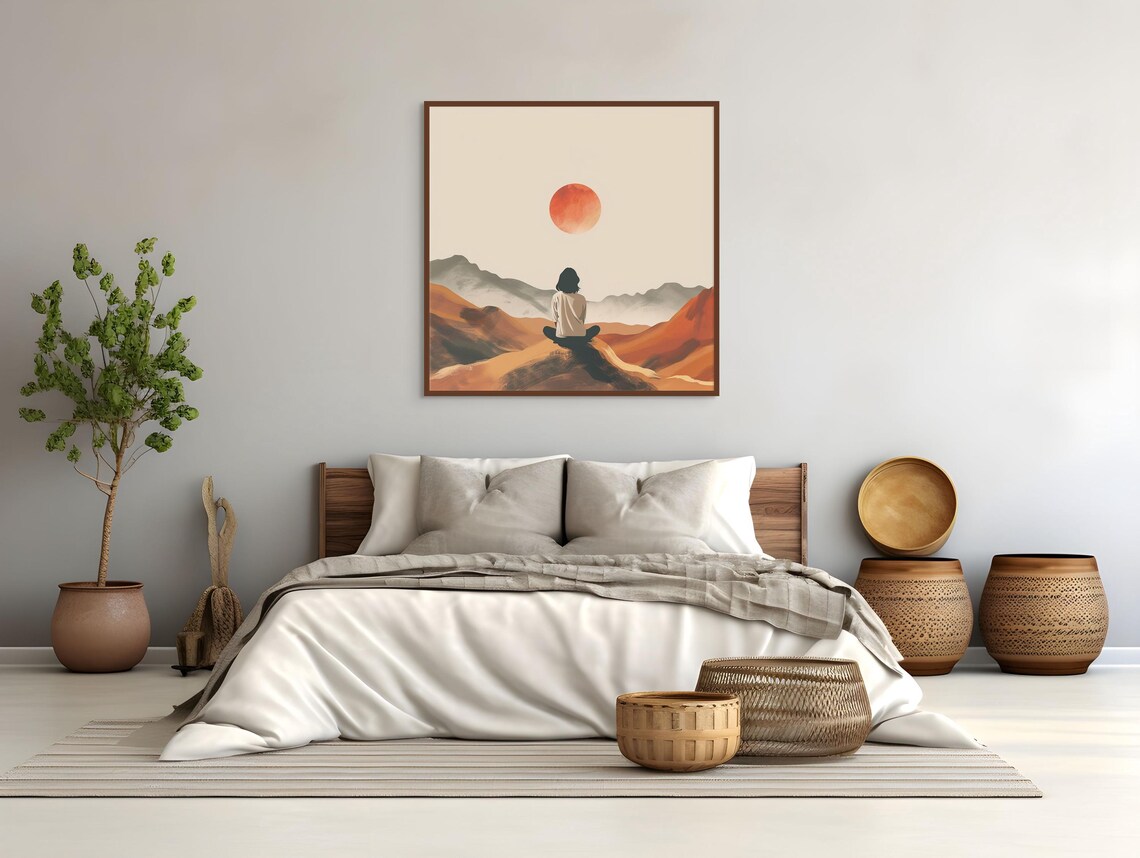 Boho Spiritual Print, Minimalist Meditation Zen Yoga Decor - Image 3