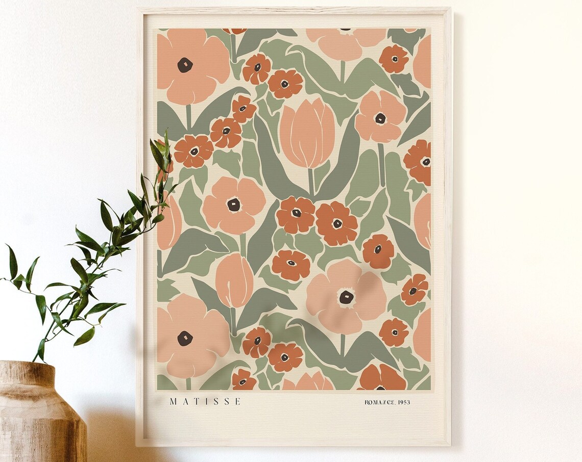 Matisse Flower Market Vintage Exhibition Poster