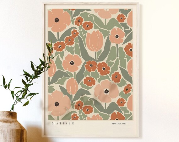 Matisse Flower Market Vintage Exhibition Poster