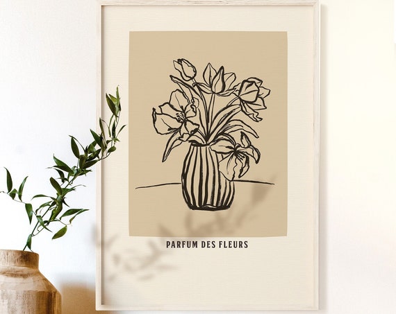 Parfum Des Fleurs, Matisse-Inspired Boho Floral Print