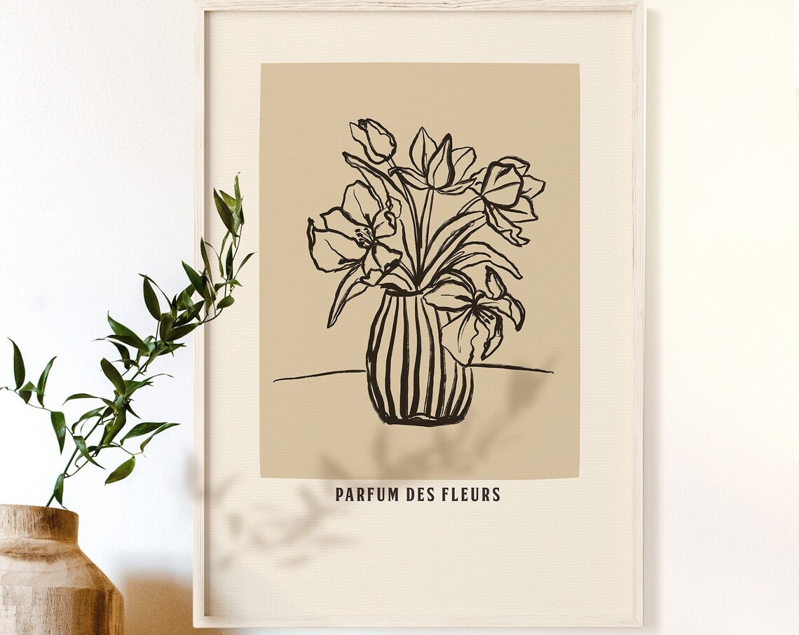 Parfum Des Fleurs, Matisse-Inspired Boho Floral Print