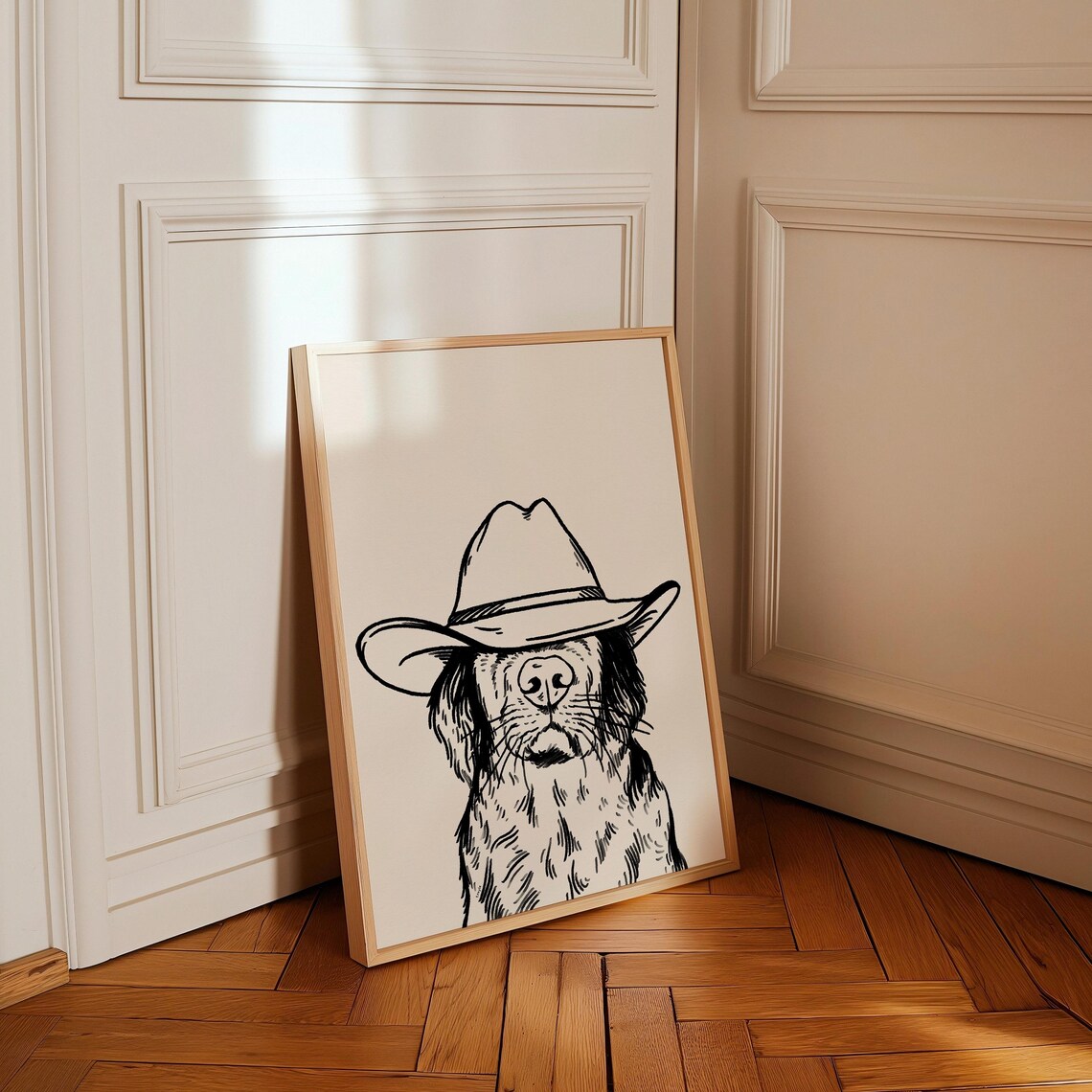 Cowboy Dog Retro Travel Poster - Image 2