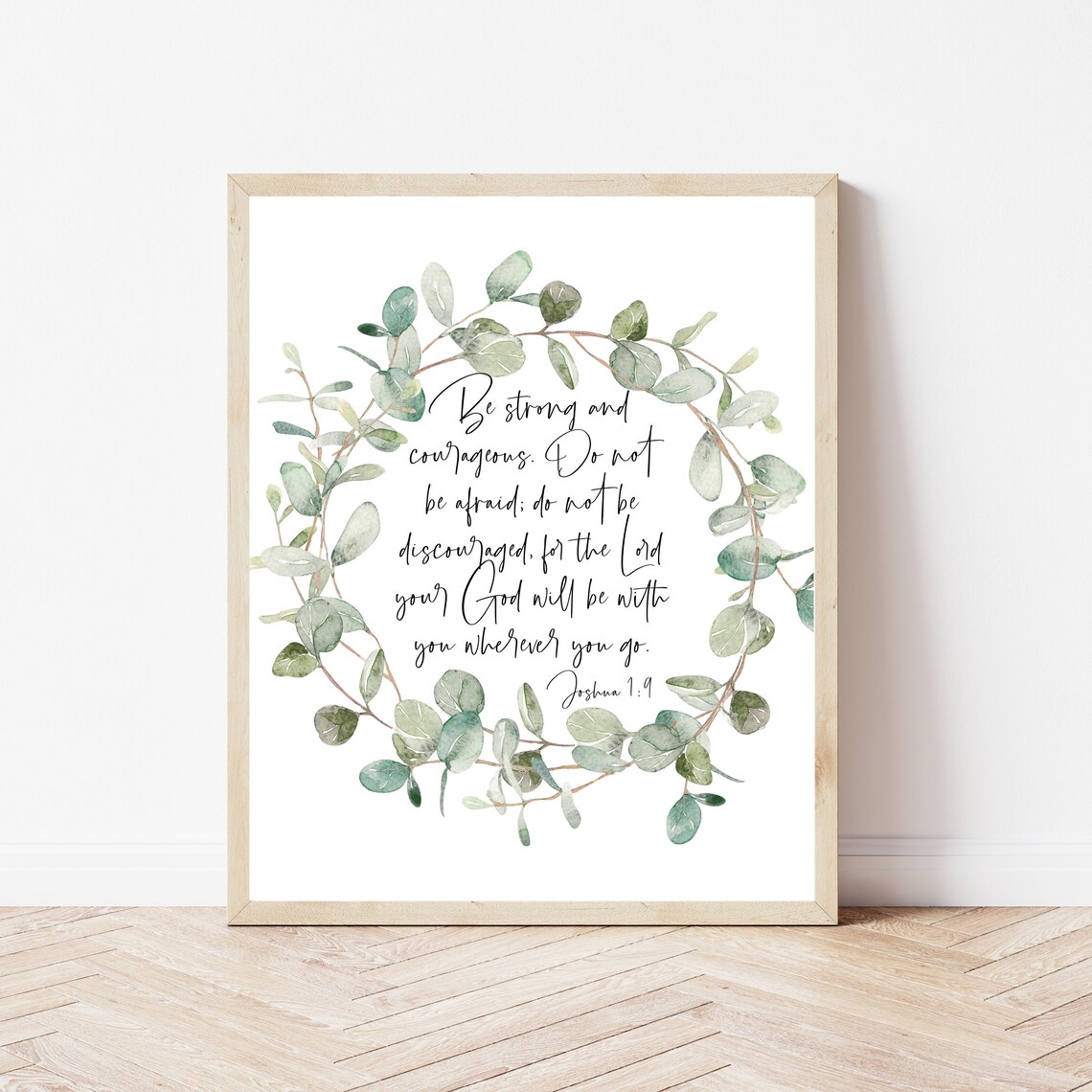 Be Strong And Courageous Playroom Wall Art Print