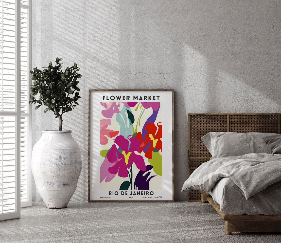Rio De Janeiro Flower Market Gallery Wall Art Flower Lovers Gift Brazils Floral Charm Brazilian Culture Exhibition Poster - Image 4