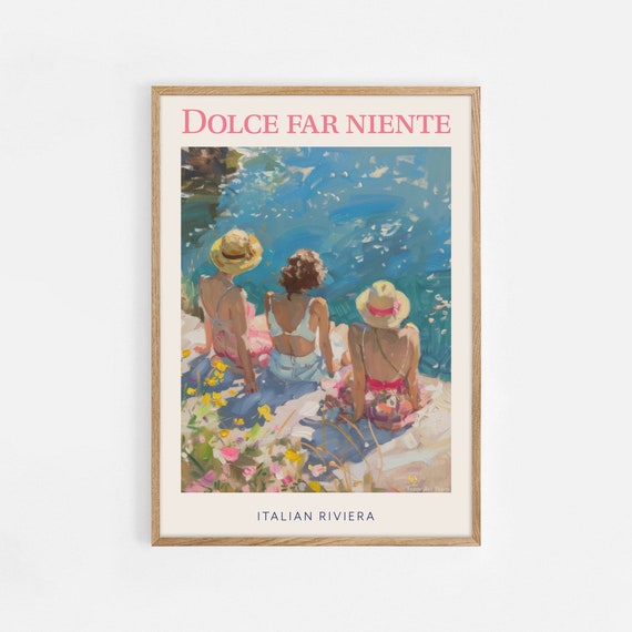 Dolce Far Niente Italian Summer Vintage Poster
