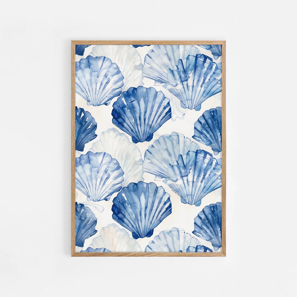 Summer Shell Print, Coastal Retro Seashell Art Print - Image 3