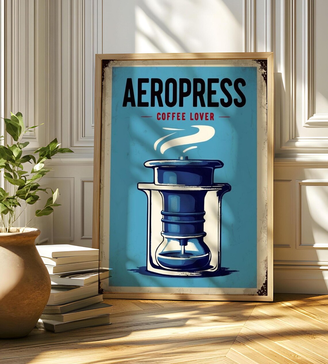Retro Aeropress Coffee Lovers Poster - Image 3