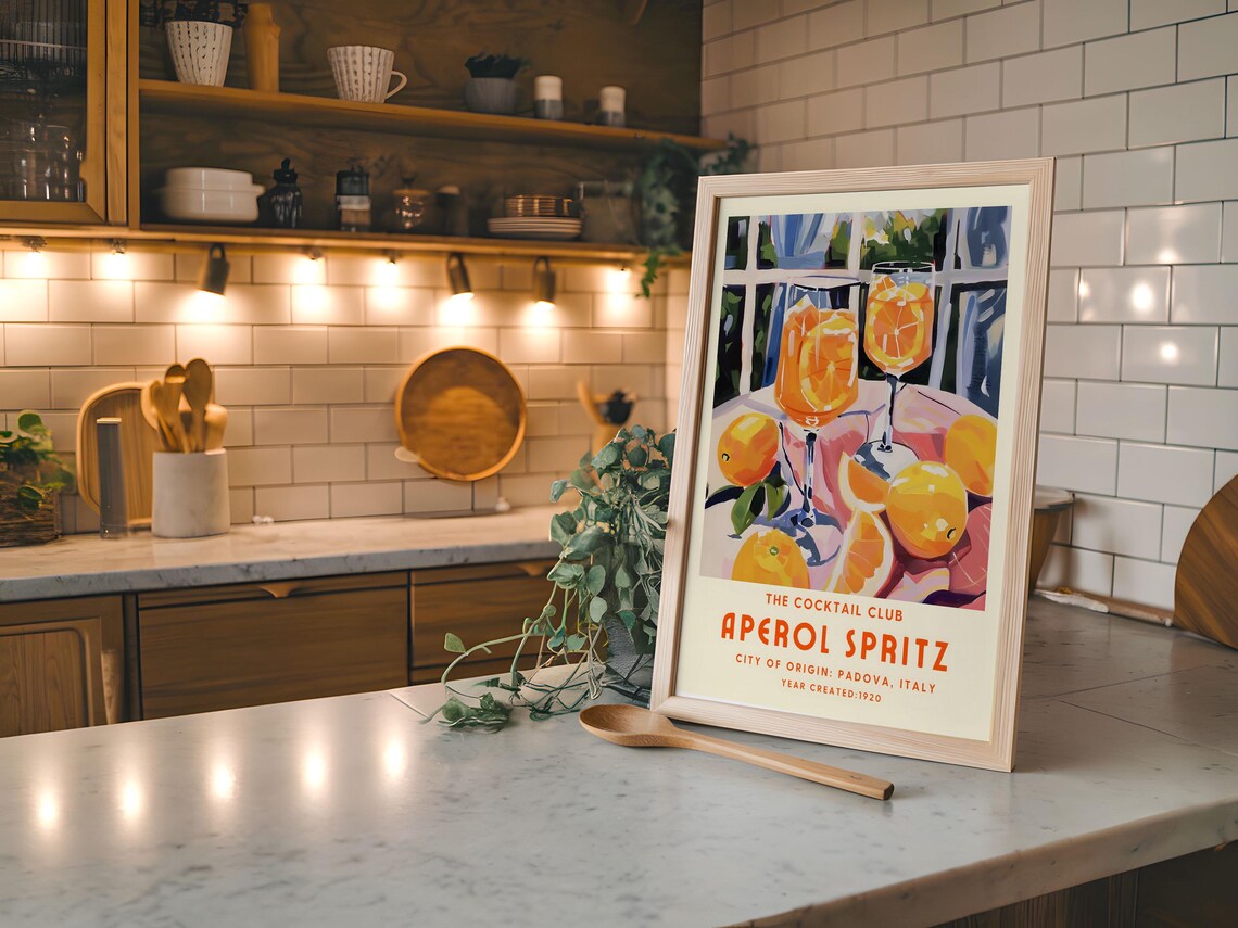 Aperol Spritz Italian Cocktail Art Print - Image 7