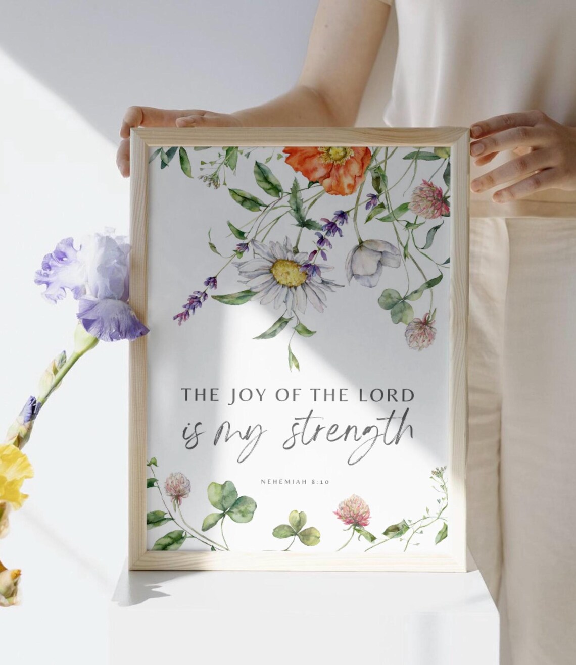 Nehemiah 8:10 Joy Of The Lord Scripture Print - Image 3
