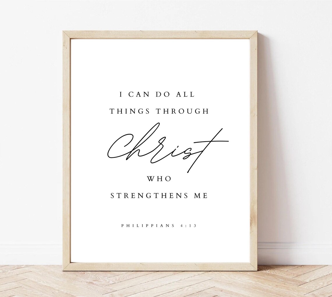 Philippians 4:13 Bible Verse Scripture Art Print - Image 3