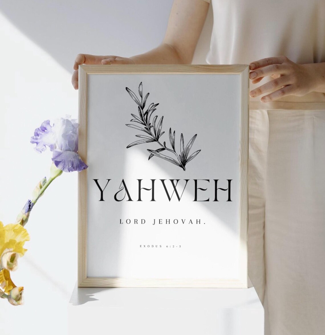 Yahweh Lord Jehovah Exodus 623 Botanical Hebrew Names of God Poster - Image 3