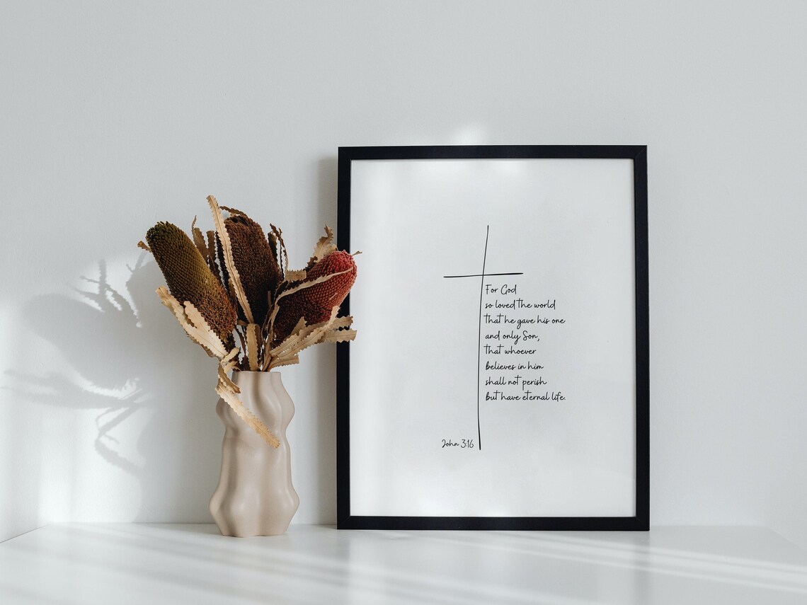 Bible Verses Modern Christian Quote Art Print