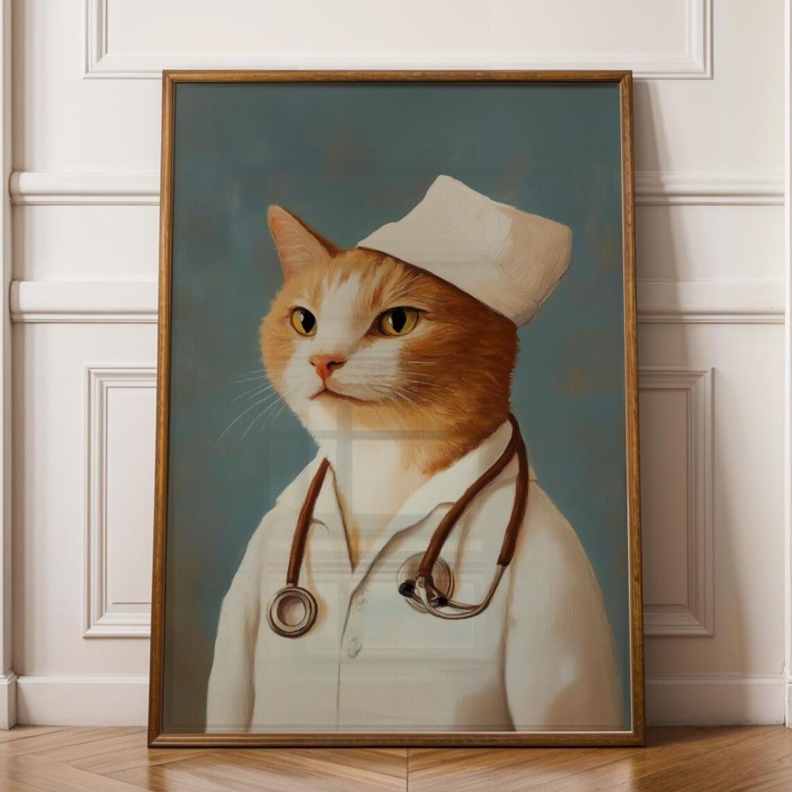 Doctor Cat Funny Clinic Decor Poster Print