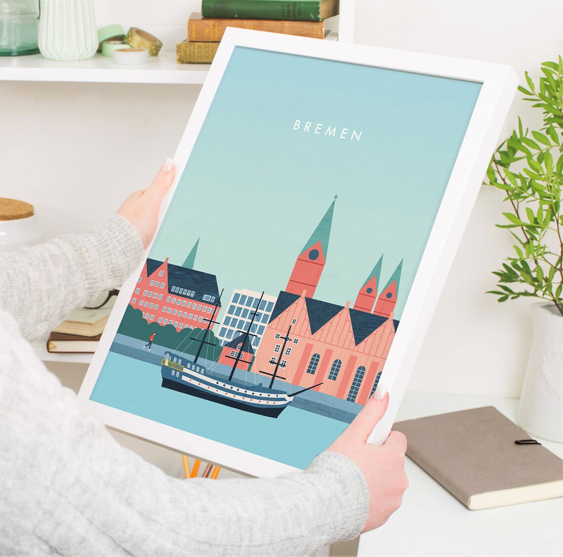 Bremen Germany Travel Poster, City Wall Art Print - Image 4