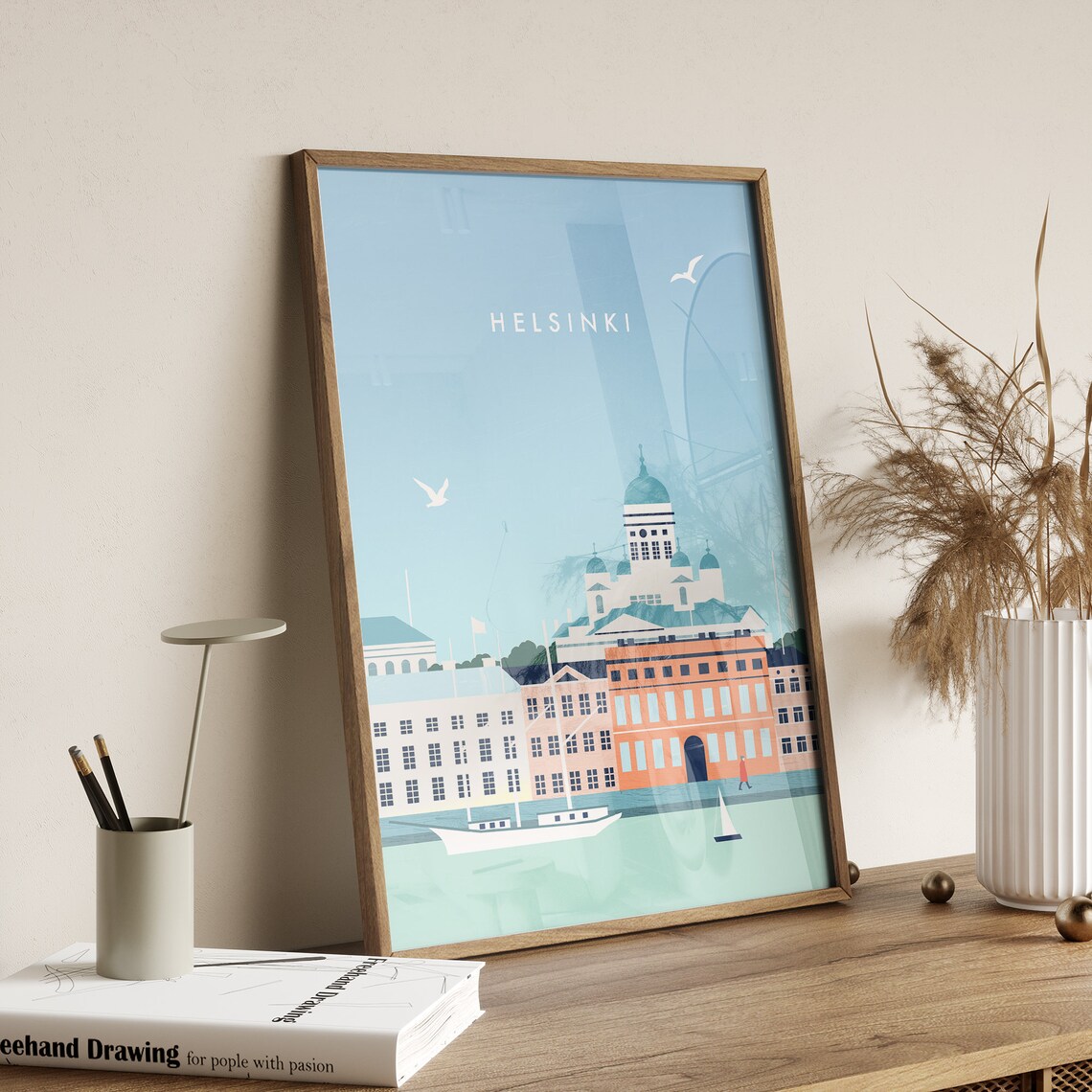 Helsinki Minimalist Poster, Scandinavian Cityscape Print - Image 3