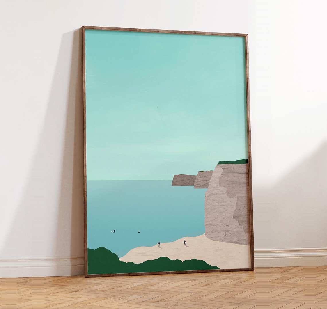 Algarve Minimalist Travel Poster, Coastal Art Print