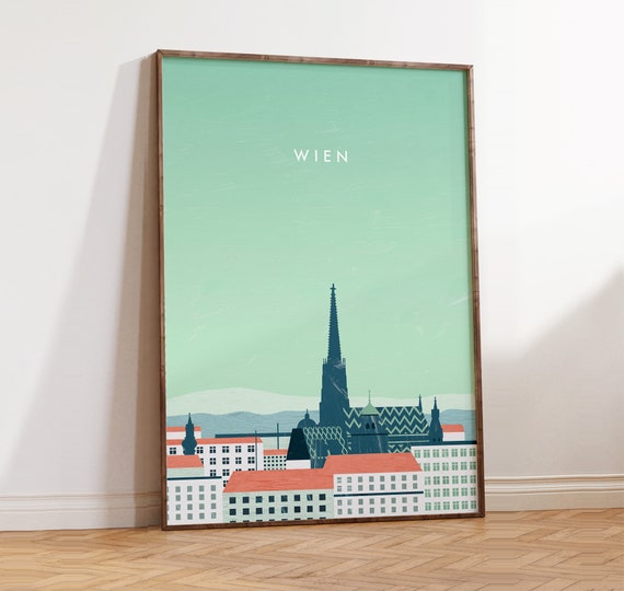 Vienna Poster Print, Minimalist Austria Travel Art