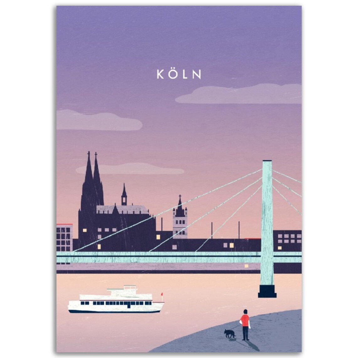Cologne Cathedral Cityscape Poster, Minimalist Travel Print - Image 2