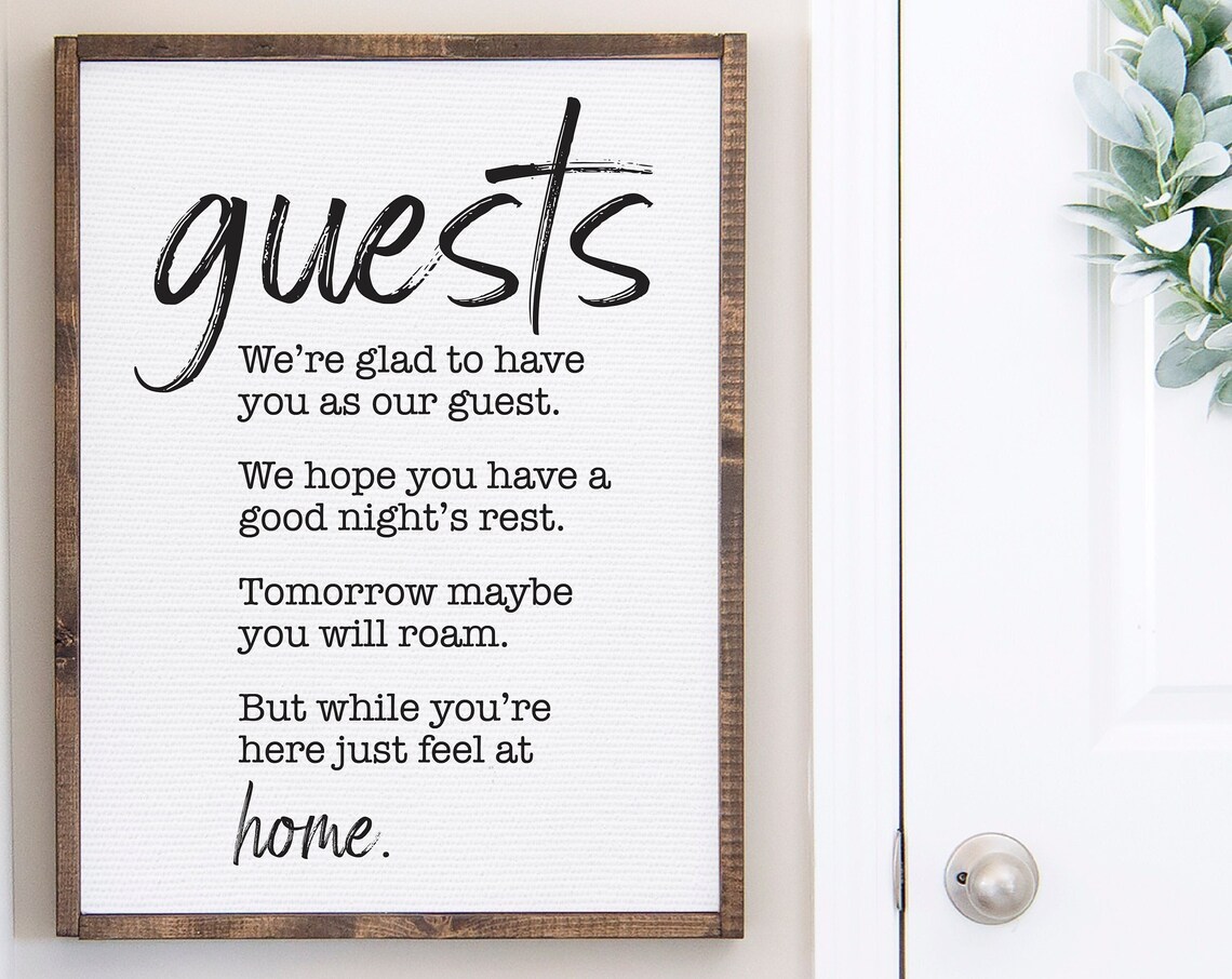 Guests Guestroom Farmhouse-Inspired Art Print
