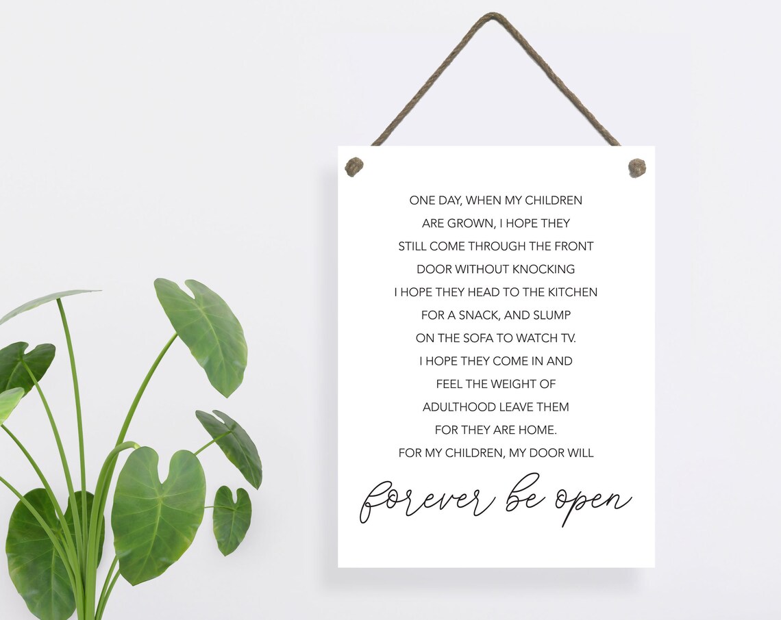 For My Children Family Rope Board Art Print, Open Door - Image 2