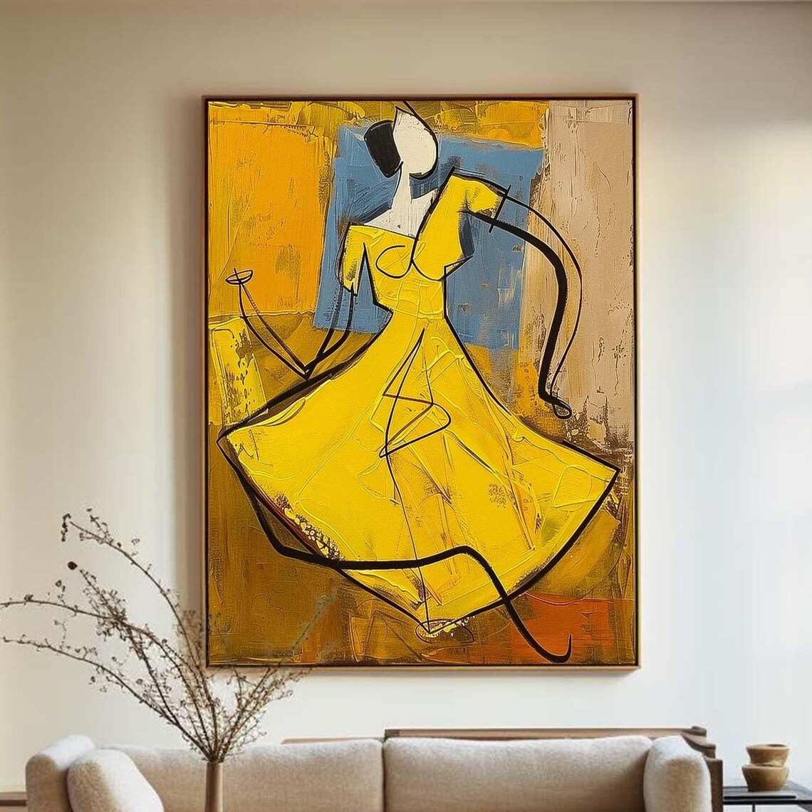 Woman Figure Abstract Portrait Art Print, Fashion Decor - Image 5