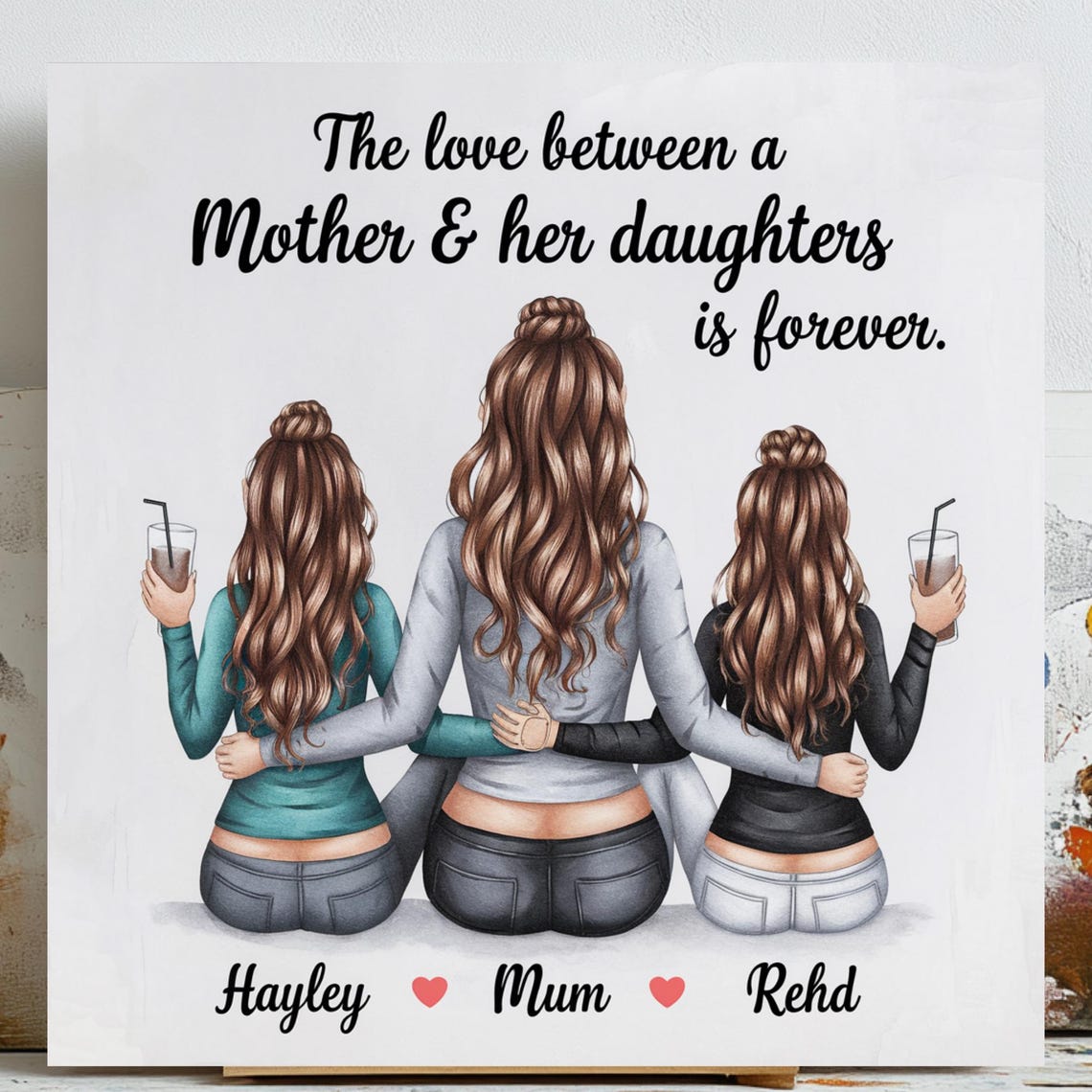 Mothers Day Mom And Daughters Art Print