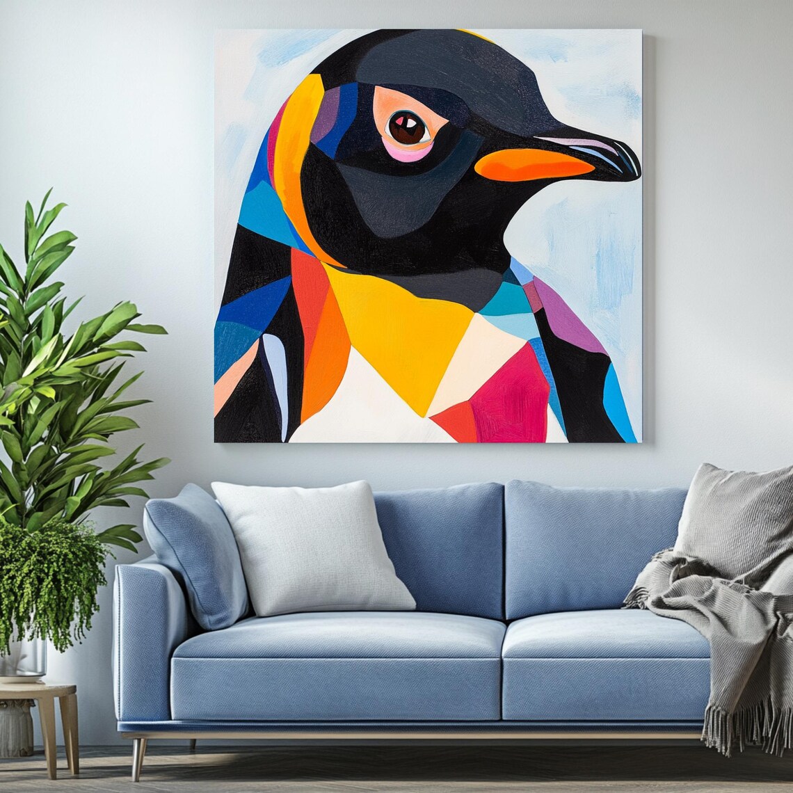 Abstract Penguin Minimalist Wall Art Print - Image 2