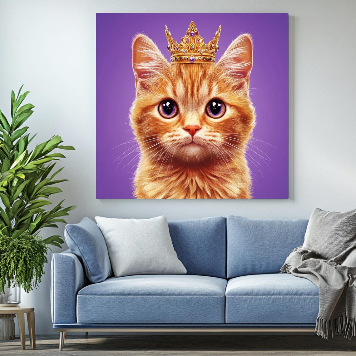 Regal Cat Vintage Portrait, Cat Lover Gift - Image 2