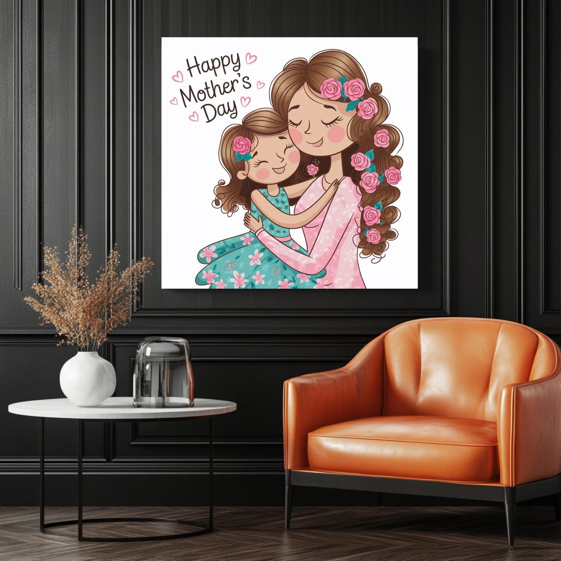 Mother And Daughter Art, Floral Motherhood Gift - Image 3