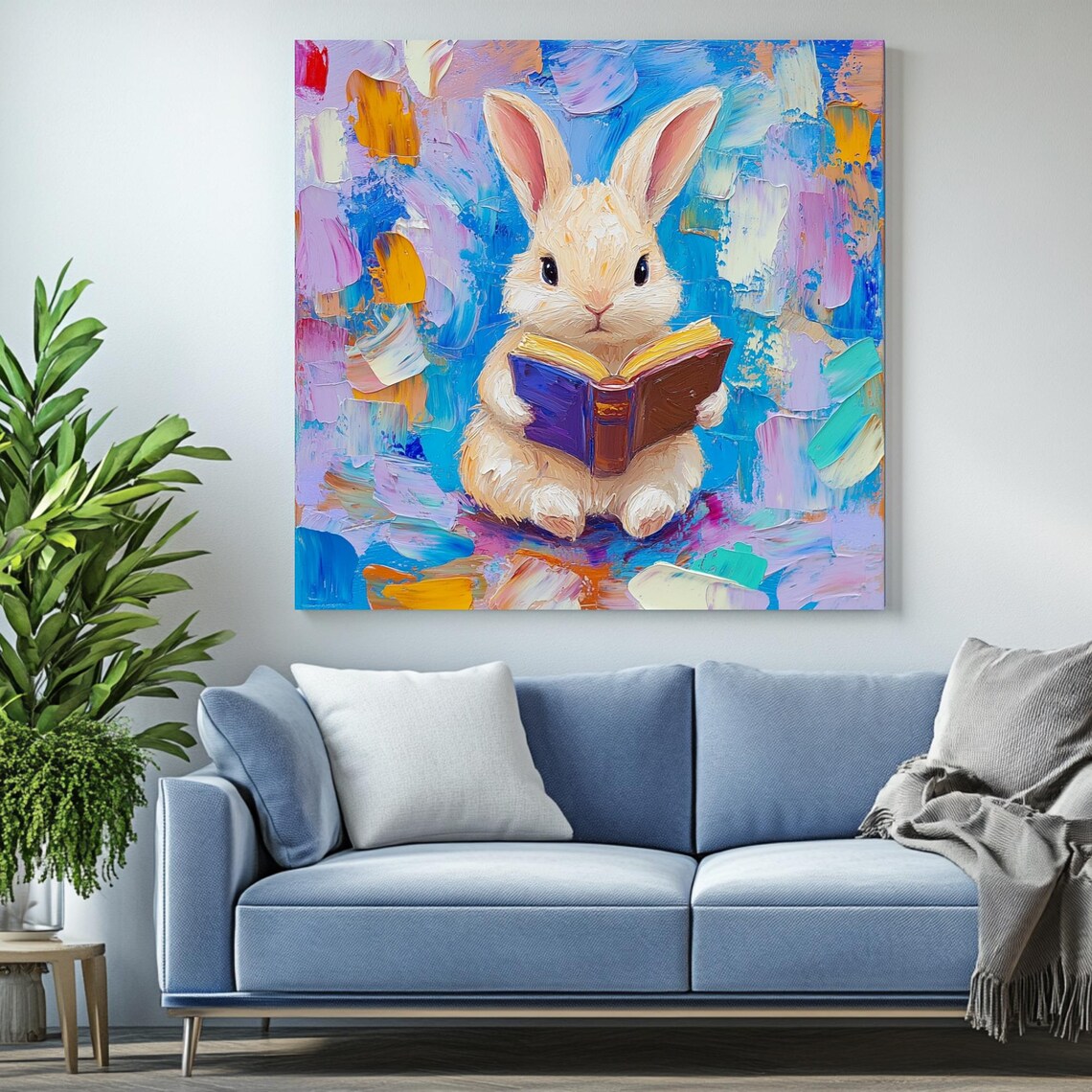 Bunny Wall Art, Rabbit Decor for Kids - Image 2