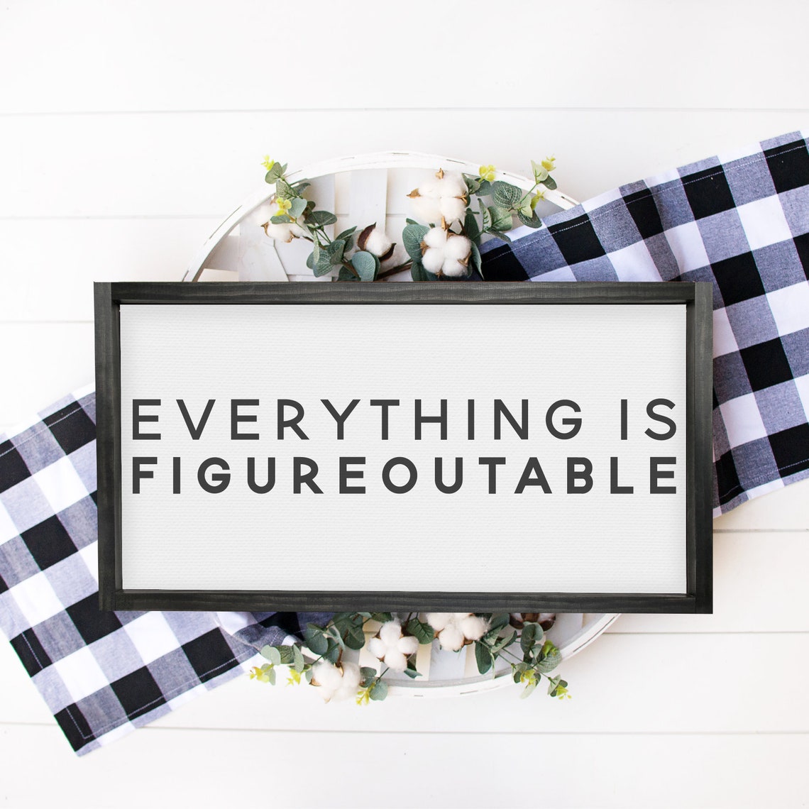 Everything Is Figureoutable Motivational Office Desk Quote Poster - Image 3