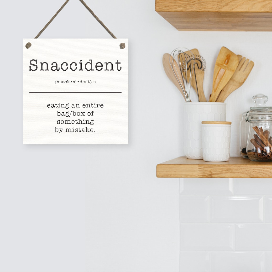 Snaccident Funny Kitchen Definition, Housewarming Gift - Image 3